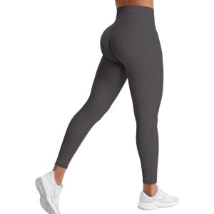 imageYEOREO Grace Workout Leggings for Women Butt Lifting Tummy Control High Waist Gym Yoga Compression PantsDark Grey