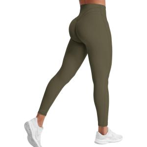 imageYEOREO Grace Workout Leggings for Women Butt Lifting Tummy Control High Waist Gym Yoga Compression PantsOlive Green
