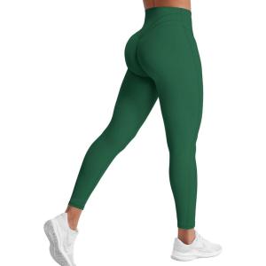 imageYEOREO Grace Workout Leggings for Women Butt Lifting Tummy Control High Waist Gym Yoga Compression PantsStorm Green