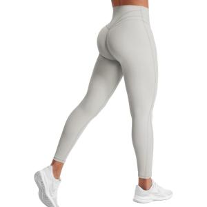 imageYEOREO Grace Workout Leggings for Women Butt Lifting Tummy Control High Waist Gym Yoga Compression PantsWhite Grey