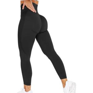 imageYEOREO Women Seamless Workout Leggings Gym High Waist Yoga PantsBlack