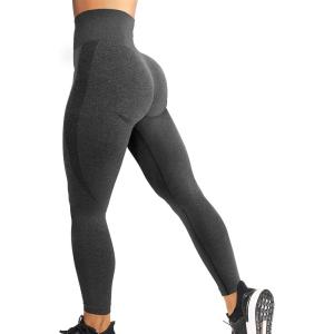 imageYEOREO Women Seamless Workout Leggings Gym High Waist Yoga PantsGray