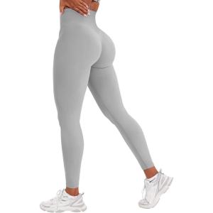 imageYEOREO Women Seamless Workout Leggings Gym High Waist Yoga PantsLight Grey