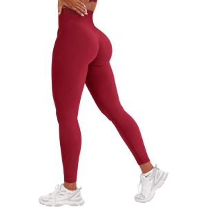 imageYEOREO Women Seamless Workout Leggings Gym High Waist Yoga PantsScarlet