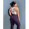 imageYEOREO Amplify Leggings for Women Seamless Scrunch Leggings Butt Lifting Gym High Waisted Athletic LeggingsDark Violet