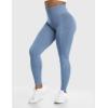imageYEOREO Amplify Leggings for Women Seamless Scrunch Leggings Butt Lifting Gym High Waisted Athletic LeggingsGrey Blue Marl