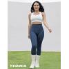 imageYEOREO Amplify Leggings for Women Seamless Scrunch Leggings Butt Lifting Gym High Waisted Athletic LeggingsNavy Cyan Marl