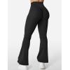 imageYEOREO Kalie Flare Scrunch Leggings for Women V Cross Waist Bell Bottom Yoga Pants Tummy Control Bootcut Workout LeggingsBlack