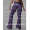 imageYEOREO Kalie Flare Scrunch Leggings for Women V Cross Waist Bell Bottom Yoga Pants Tummy Control Bootcut Workout LeggingsBlue Purple