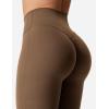 imageYEOREO Kalie Flare Scrunch Leggings for Women V Cross Waist Bell Bottom Yoga Pants Tummy Control Bootcut Workout LeggingsBrown
