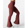 imageYEOREO Kalie Flare Scrunch Leggings for Women V Cross Waist Bell Bottom Yoga Pants Tummy Control Bootcut Workout LeggingsBurgundy