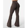 imageYEOREO Kalie Flare Scrunch Leggings for Women V Cross Waist Bell Bottom Yoga Pants Tummy Control Bootcut Workout LeggingsCoffee