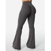 imageYEOREO Kalie Flare Scrunch Leggings for Women V Cross Waist Bell Bottom Yoga Pants Tummy Control Bootcut Workout LeggingsDark Grey