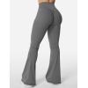imageYEOREO Kalie Flare Scrunch Leggings for Women V Cross Waist Bell Bottom Yoga Pants Tummy Control Bootcut Workout LeggingsGrey