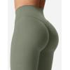 imageYEOREO Kalie Flare Scrunch Leggings for Women V Cross Waist Bell Bottom Yoga Pants Tummy Control Bootcut Workout LeggingsGrey Green