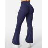 imageYEOREO Kalie Flare Scrunch Leggings for Women V Cross Waist Bell Bottom Yoga Pants Tummy Control Bootcut Workout LeggingsNavy