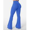 imageYEOREO Kalie Flare Scrunch Leggings for Women V Cross Waist Bell Bottom Yoga Pants Tummy Control Bootcut Workout LeggingsSapphire Blue