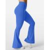 imageYEOREO Kalie Flare Scrunch Leggings for Women V Cross Waist Bell Bottom Yoga Pants Tummy Control Bootcut Workout LeggingsSapphire Blue