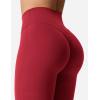 imageYEOREO Kalie Flare Scrunch Leggings for Women V Cross Waist Bell Bottom Yoga Pants Tummy Control Bootcut Workout LeggingsWine Red