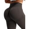 imageYEOREO Scrunch Butt Lift Leggings for Women Workout Yoga Pants Ruched Booty High Waist Seamless Leggings Compression TightsBrown