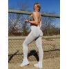 imageYEOREO Scrunch Butt Lift Leggings for Women Workout Yoga Pants Ruched Booty High Waist Seamless Leggings Compression TightsLight Grey Marl