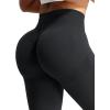 imageYEOREO Scrunch Butt Lift Leggings for Women Workout Yoga Pants Ruched Booty High Waist Seamless Leggings Compression TightsSolid Black