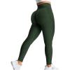 imageYEOREO Amplify Leggings for Women Seamless Scrunch Leggings Butt Lifting Gym High Waisted Athletic LeggingsBlackish Green Marl