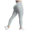 imageYEOREO Amplify Leggings for Women Seamless Scrunch Leggings Butt Lifting Gym High Waisted Athletic LeggingsLight Grey