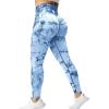 imageYEOREO Scrunch Butt Lift Leggings for Women Workout Yoga Pants Ruched Booty High Waist Seamless Leggings Compression TightsTie Dye Blue