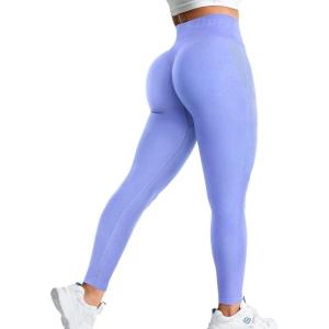 imageYEOREO Amplify Leggings for Women Seamless Scrunch Leggings Butt Lifting Gym High Waisted Athletic LeggingsLilac Marl