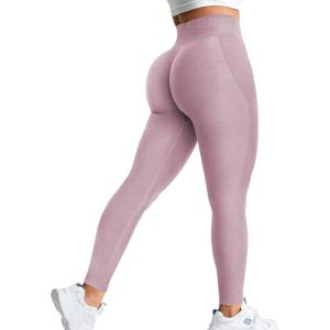 imageYEOREO Amplify Leggings for Women Seamless Scrunch Leggings Butt Lifting Gym High Waisted Athletic LeggingsPurple Dove Marl