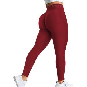 imageYEOREO Amplify Leggings for Women Seamless Scrunch Leggings Butt Lifting Gym High Waisted Athletic LeggingsScarlet Marl