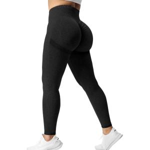 imageYEOREO Scrunch Butt Lift Leggings for Women Workout Yoga Pants Ruched Booty High Waist Seamless Leggings Compression TightsBlack