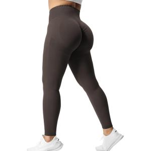 imageYEOREO Scrunch Butt Lift Leggings for Women Workout Yoga Pants Ruched Booty High Waist Seamless Leggings Compression TightsBrown