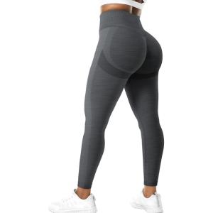 imageYEOREO Scrunch Butt Lift Leggings for Women Workout Yoga Pants Ruched Booty High Waist Seamless Leggings Compression TightsGrey Marl