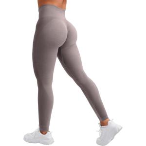 imageYEOREO Scrunch Butt Lift Leggings for Women Workout Yoga Pants Ruched Booty High Waist Seamless Leggings Compression TightsTaupe