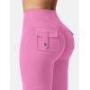 imageYEOREO CoreFlex Flare Leggings with Pockets for Women Scrunch Workout Leggings Butt Lifting Gym Yoga PantsBegonia Pink