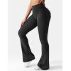 imageYEOREO CoreFlex Flare Leggings with Pockets for Women Scrunch Workout Leggings Butt Lifting Gym Yoga PantsBlack