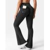 imageYEOREO CoreFlex Flare Leggings with Pockets for Women Scrunch Workout Leggings Butt Lifting Gym Yoga PantsBlack