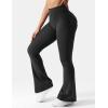 imageYEOREO CoreFlex Flare Leggings with Pockets for Women Scrunch Workout Leggings Butt Lifting Gym Yoga PantsBlack