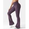 imageYEOREO CoreFlex Flare Leggings with Pockets for Women Scrunch Workout Leggings Butt Lifting Gym Yoga PantsBlack Berry Purple