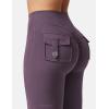 imageYEOREO CoreFlex Flare Leggings with Pockets for Women Scrunch Workout Leggings Butt Lifting Gym Yoga PantsBlack Berry Purple
