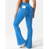 imageYEOREO CoreFlex Flare Leggings with Pockets for Women Scrunch Workout Leggings Butt Lifting Gym Yoga PantsBlue