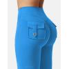 imageYEOREO CoreFlex Flare Leggings with Pockets for Women Scrunch Workout Leggings Butt Lifting Gym Yoga PantsBlue