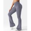 imageYEOREO CoreFlex Flare Leggings with Pockets for Women Scrunch Workout Leggings Butt Lifting Gym Yoga PantsBlue Gray