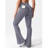 imageYEOREO CoreFlex Flare Leggings with Pockets for Women Scrunch Workout Leggings Butt Lifting Gym Yoga PantsBlue Gray