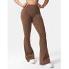 imageYEOREO CoreFlex Flare Leggings with Pockets for Women Scrunch Workout Leggings Butt Lifting Gym Yoga PantsBrown