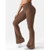 imageYEOREO CoreFlex Flare Leggings with Pockets for Women Scrunch Workout Leggings Butt Lifting Gym Yoga PantsBrown