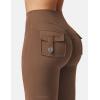 imageYEOREO CoreFlex Flare Leggings with Pockets for Women Scrunch Workout Leggings Butt Lifting Gym Yoga PantsBrown
