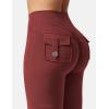 imageYEOREO CoreFlex Flare Leggings with Pockets for Women Scrunch Workout Leggings Butt Lifting Gym Yoga PantsBurgundy